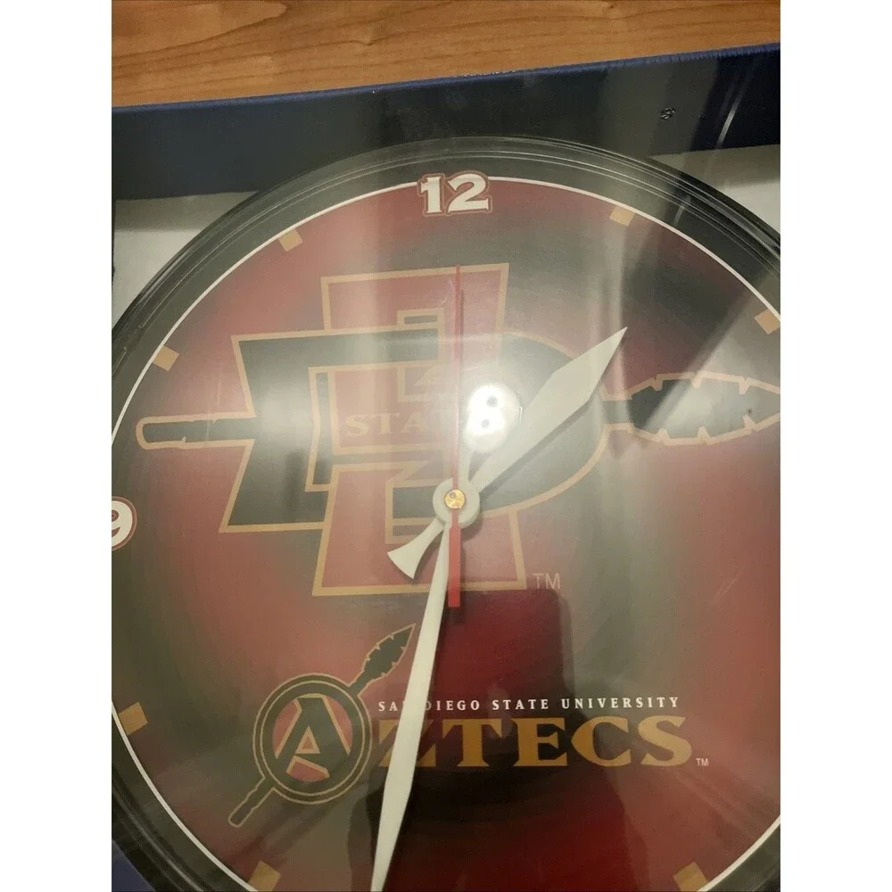 San Diego State State University Aztecs Wall Clock  Wincraft NCAA Multicolor
